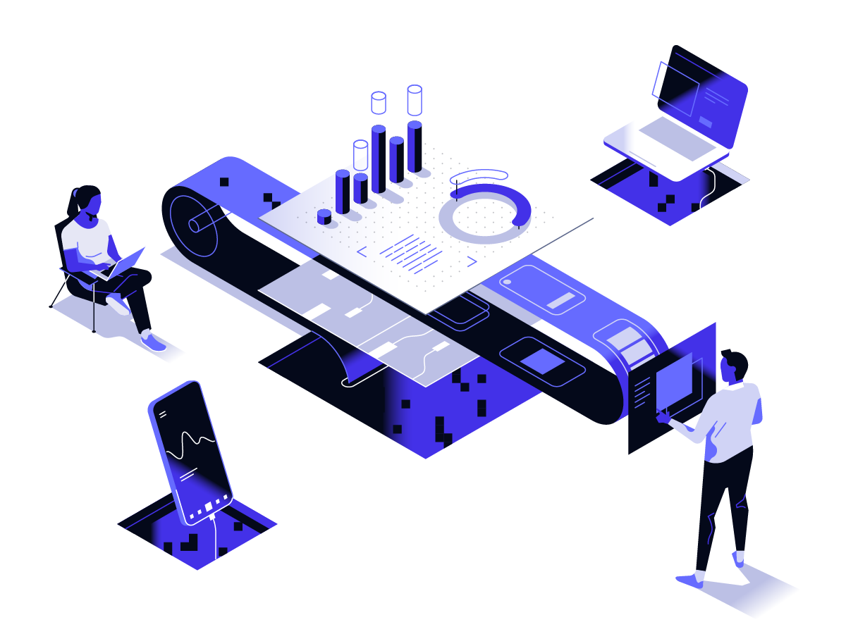 Web development illustration